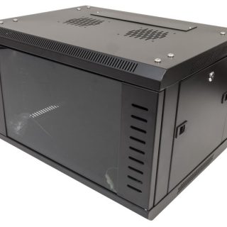 Black 4U 19″ Wall Mounted Data Network Cabinet Rack