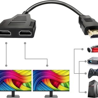 HDMI to 2HDMI CABLE +IC
