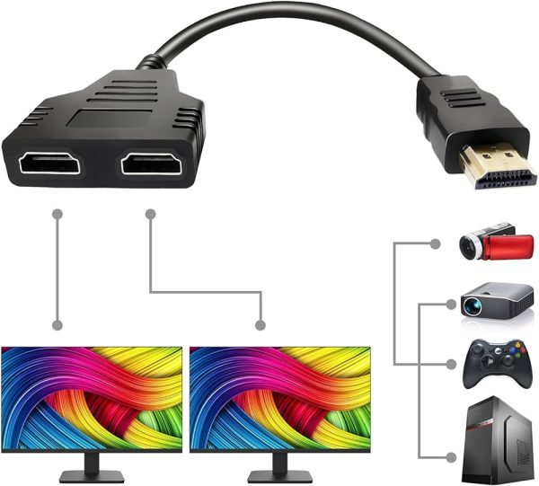 HDMI to 2HDMI CABLE +IC